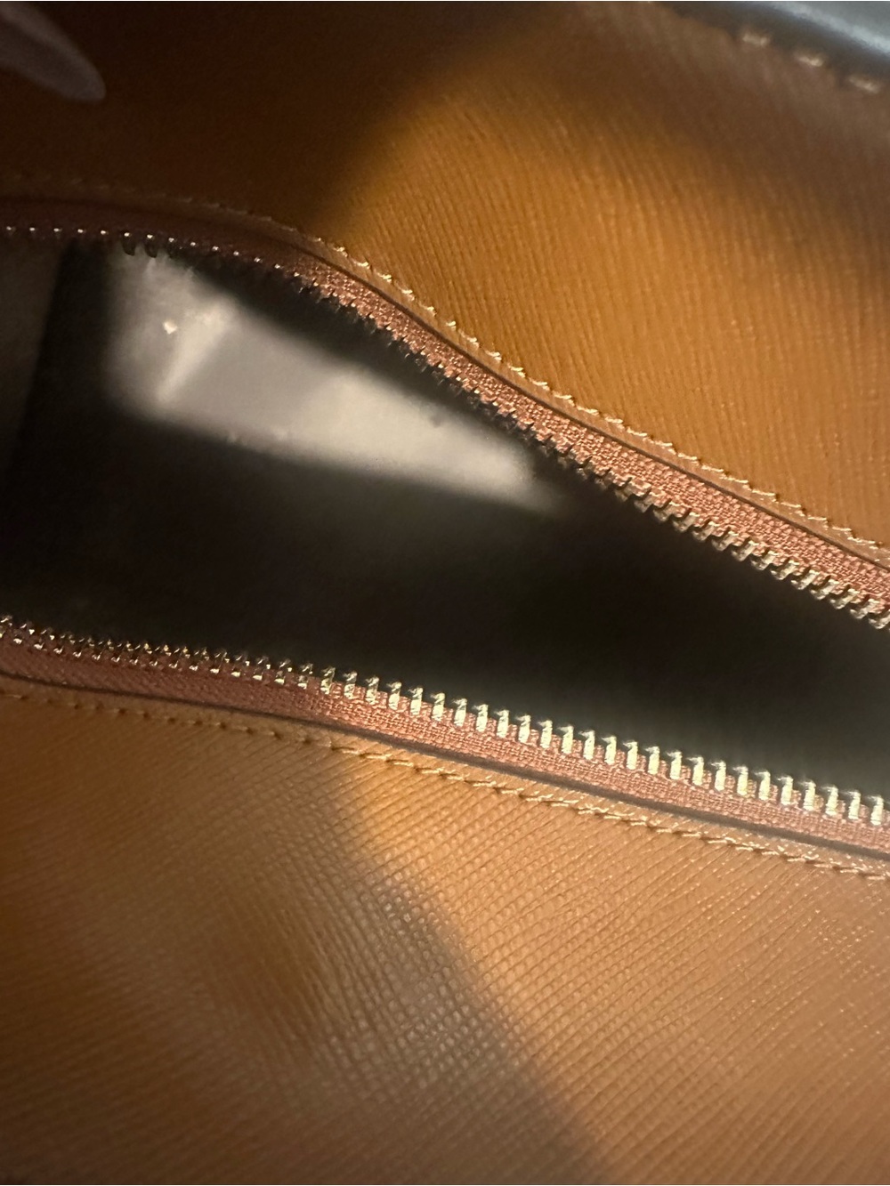 kate spade tan leather satchel with gold hardware - Picture 2 of 3